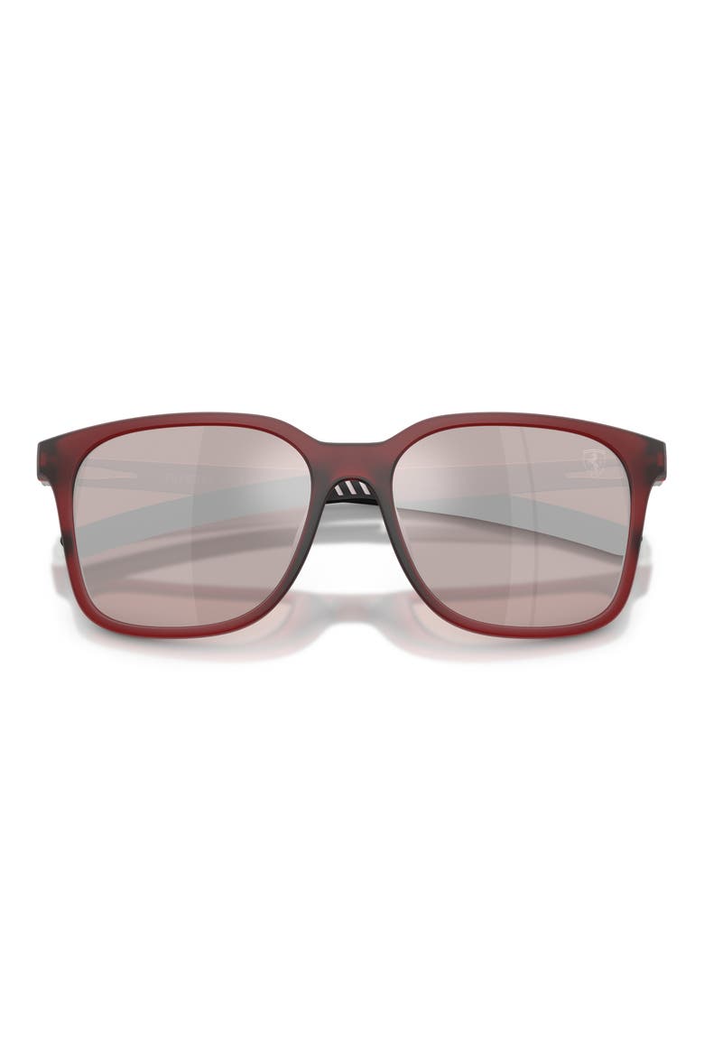 57mm Square Sunglasses, Alternate, color, RED BORDEAUX MATTE / PURPLE