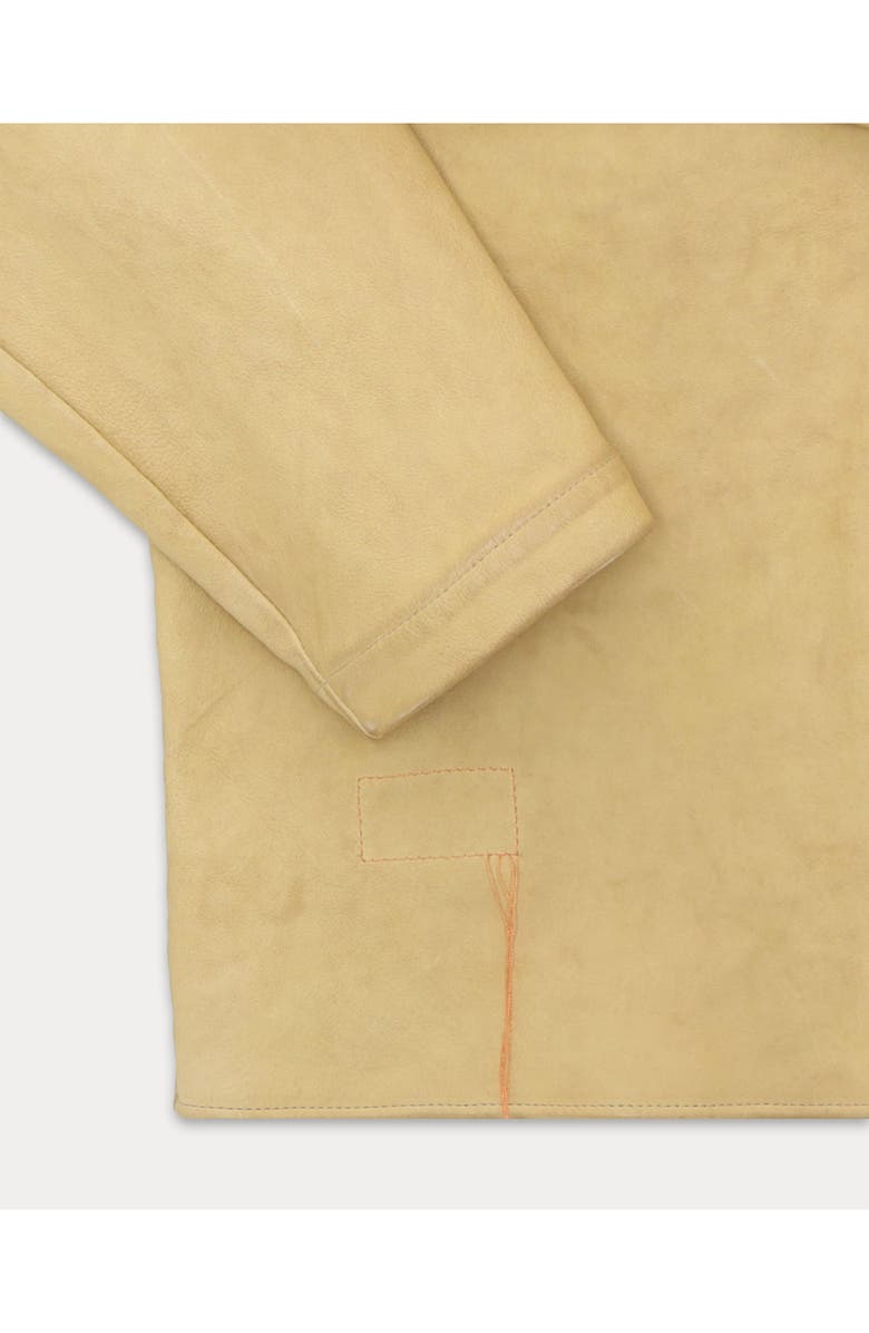 Fortela Quarter Deer Skin Leather Jacket, Alternate, color, Cream