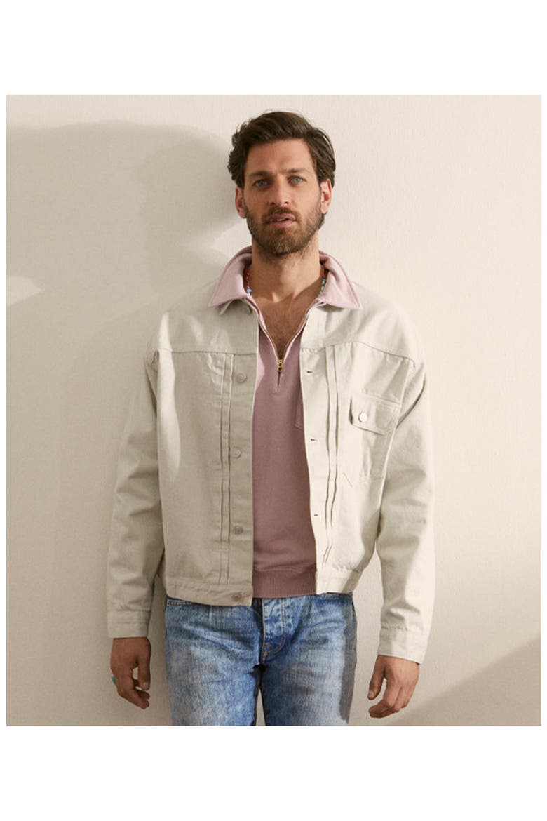 Drill Cotton Jacket, Alternate, color, WHITE