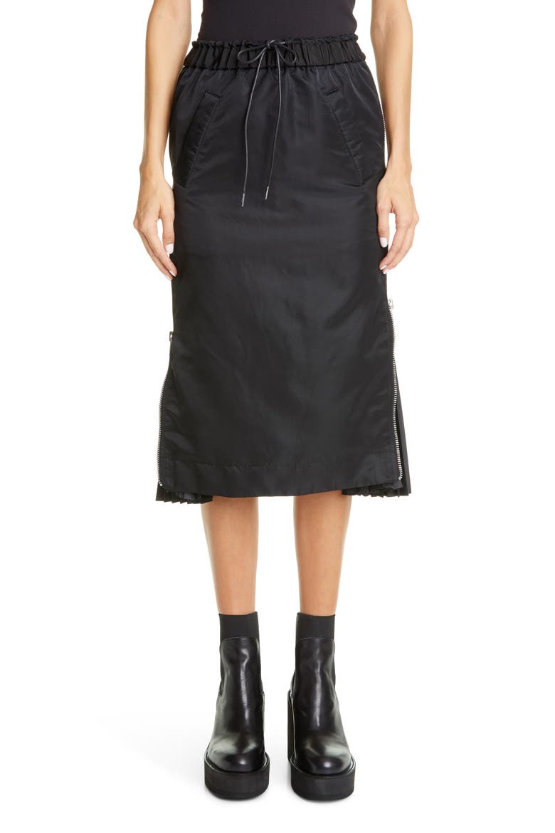 MA-1 Side Gusset Skirt, Main, color, BLACK