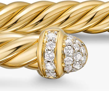 Cablespira<sup>®</sup> Flex Bracelet in 18K Yellow Gold with Diamonds, 4mm