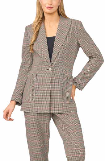 Print Single Button Blazer