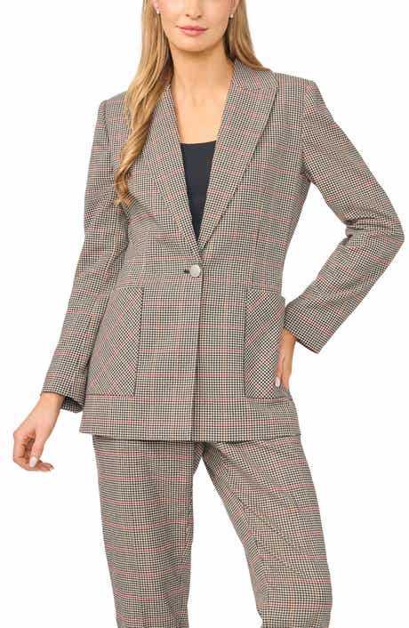 Print Single Button Blazer