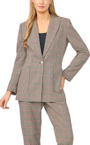 Halogen® Print Single Button Blazer