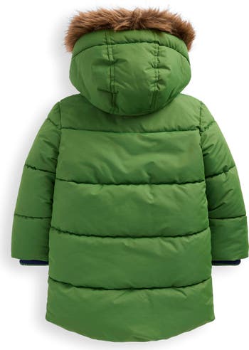 Kids' Fleece Lined Faux Fur Hooded Puffer Coat