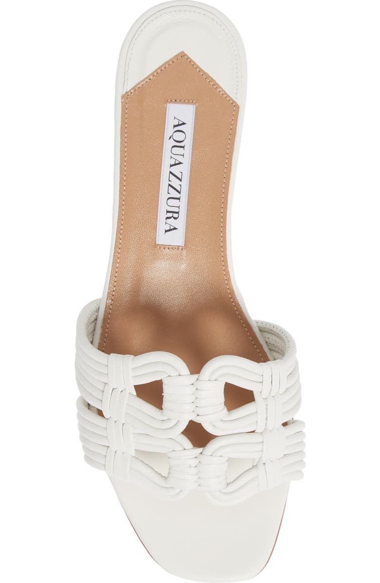 Aquazzura Noah Woven Slide Sandal, Alternate, color,