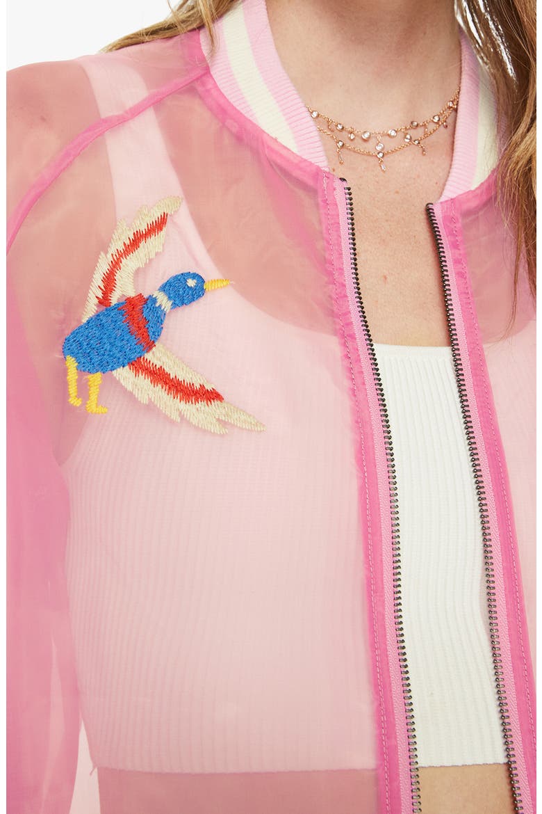 The Mozzy Embroidered Sheer Bomber Jacket, Alternate, color, SIGHT UNSEEN