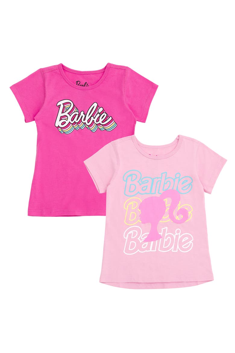 Sensory Friendly 2-Pack T-Shirts, Main, color, Fuchsia Light Pink