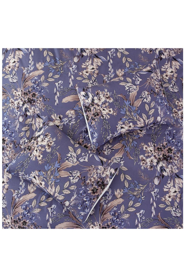 Print Comforter & Sham Set, Alternate, color, SILVER/ PURPLE