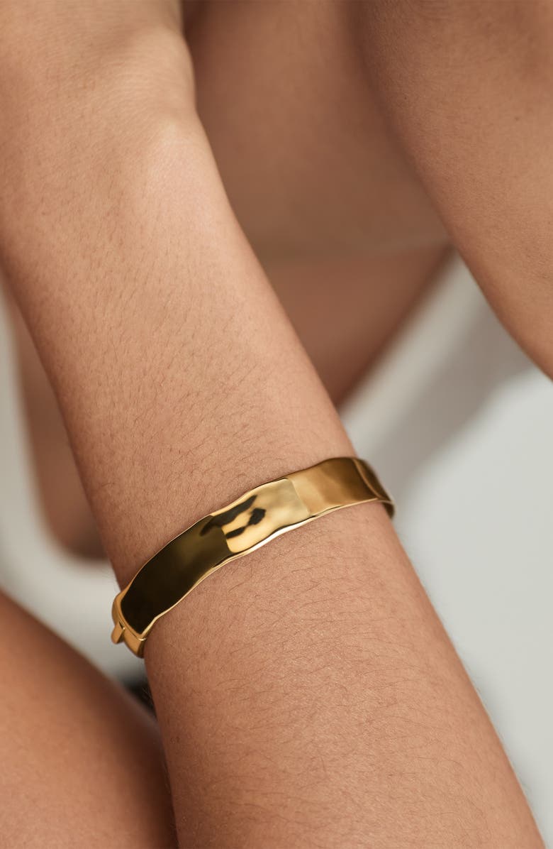 Monica Vinader Siren Muse Bold Bangle Bracelet, Alternate, color, 18K Gold Vermeil