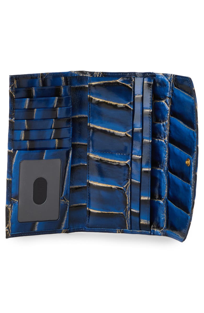 Brahmin Veronica Embossed Leather Wallet, Alternate, color, 