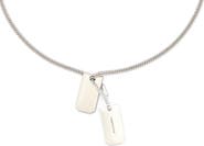 AllSaints Dog Tag Pendant Necklace