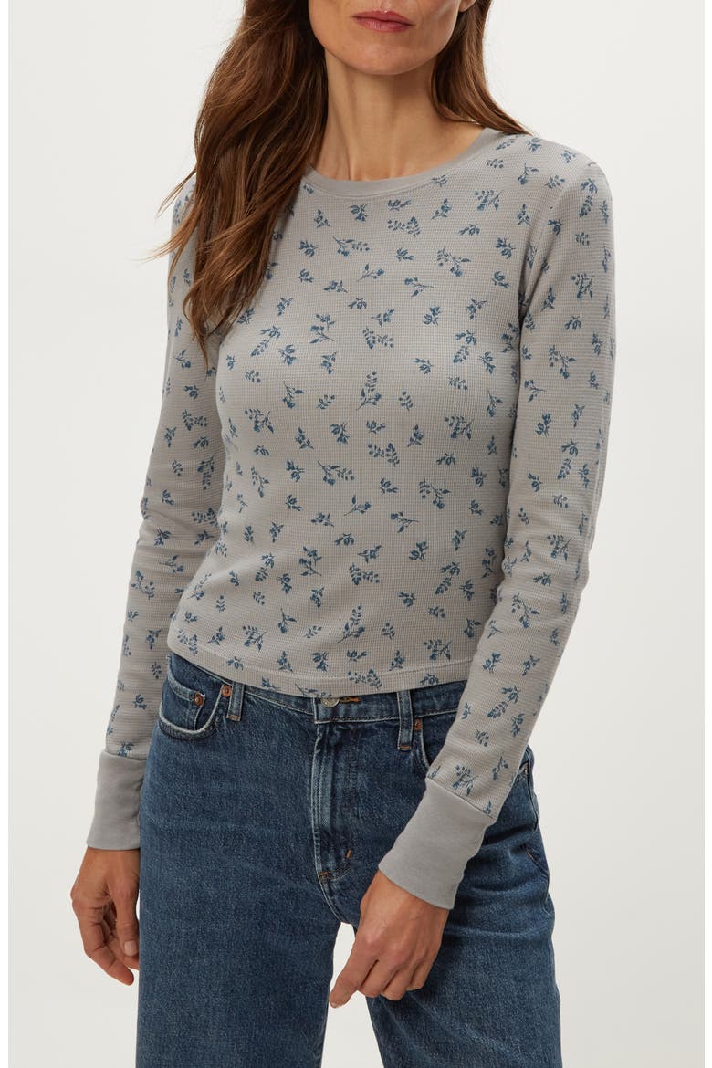 Palmer Floral Long Sleeve Thermal T-Shirt, Alternate, color, STERLING