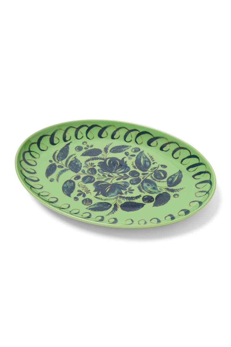 Amalfi Oval Serving Tray, Main, color, Green 15.7" x 11"
