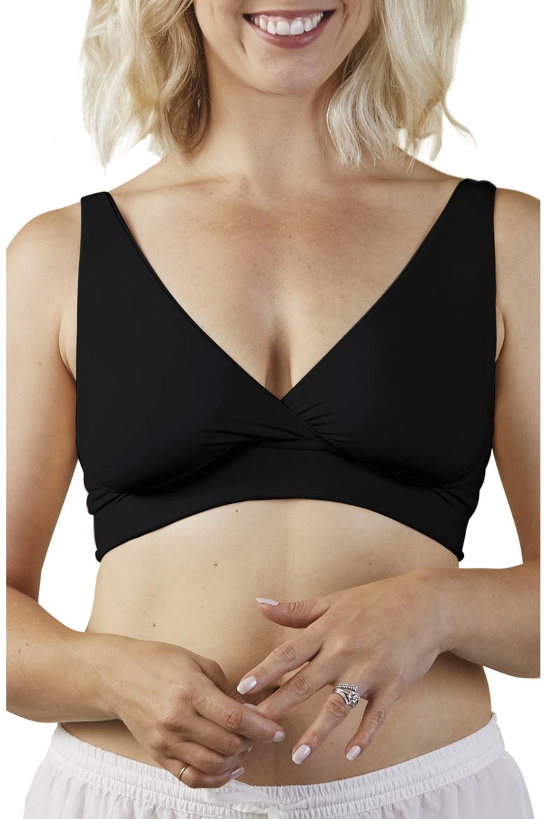 Everyday Ballet Wireless Maternity/Nursing Bralette, Main, color, BLACK