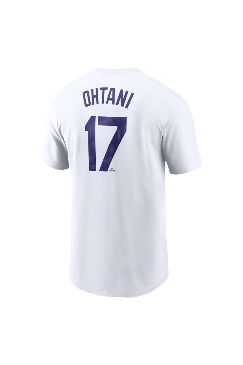 Men's Nike Shohei Ohtani White Los Angeles Dodgers 2024 Fuse Name & Number T-Shirt, Alternate, color, White
