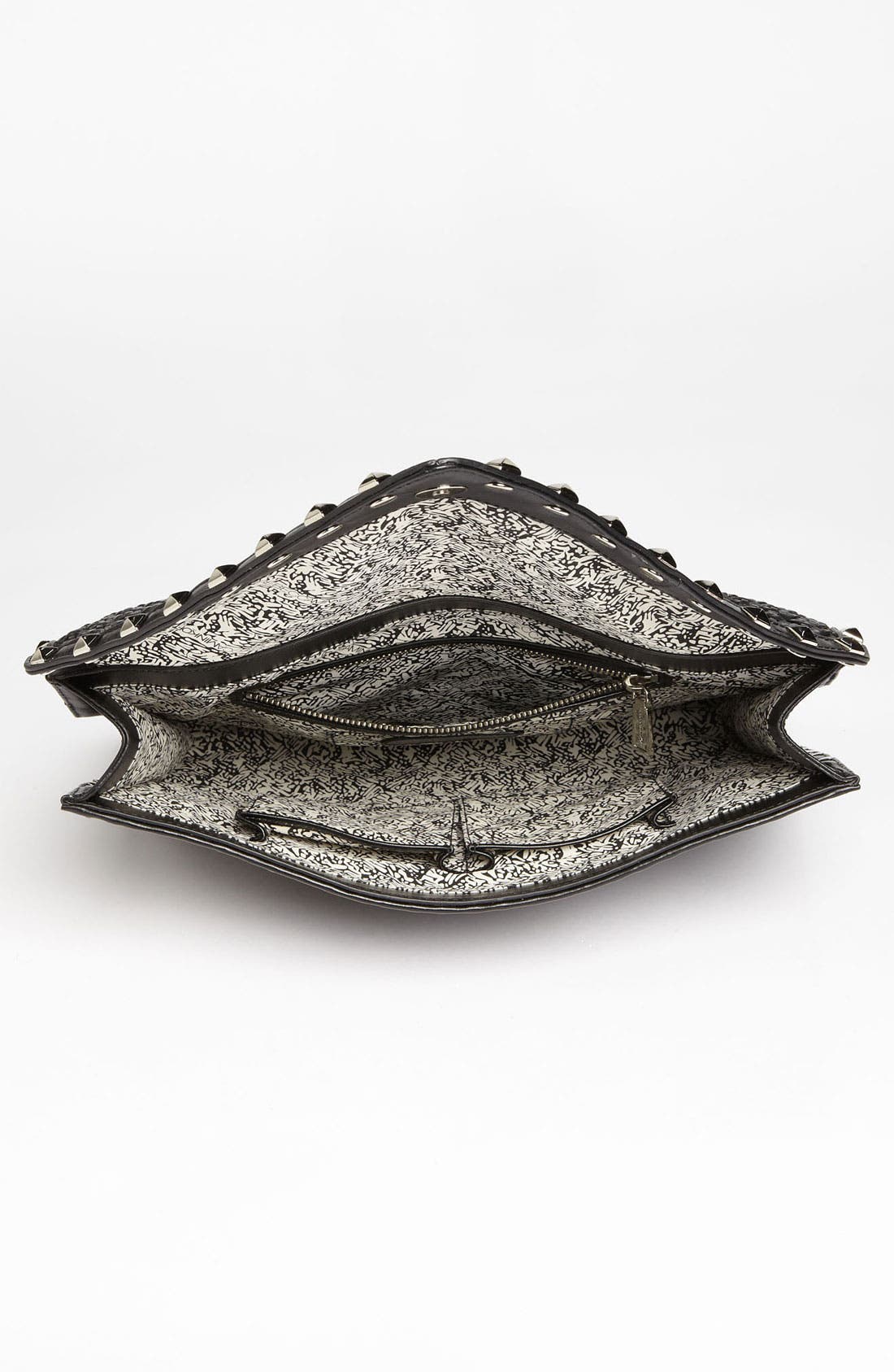 'Owen' Envelope Clutch, Alternate, color, BLACK