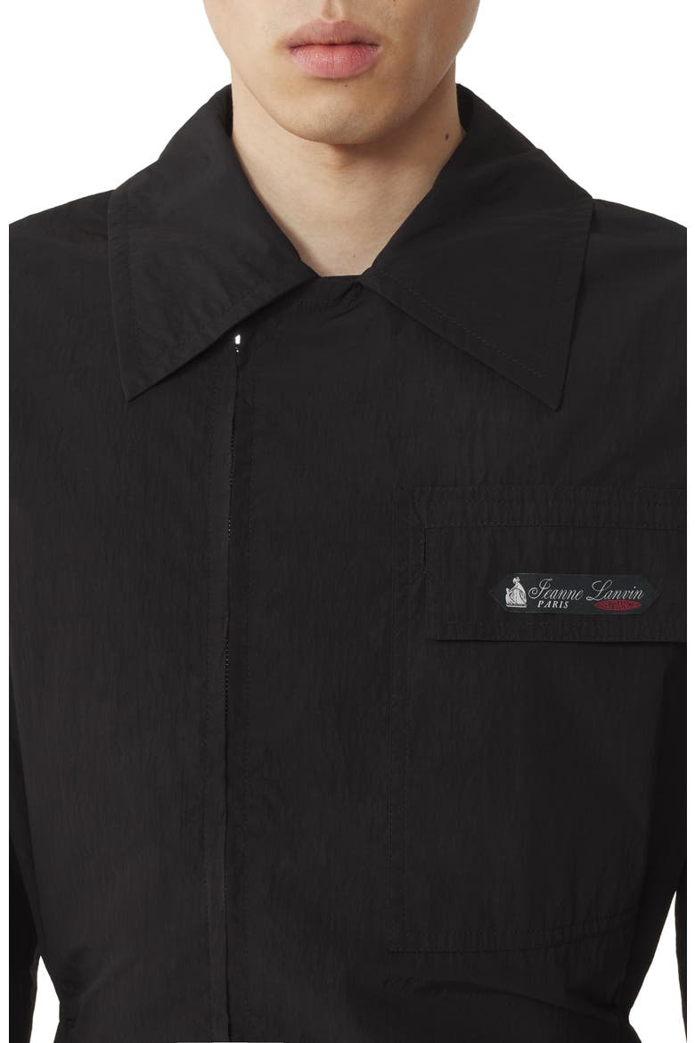 Short Parka In Technical Cotton, Alternate, color, Black