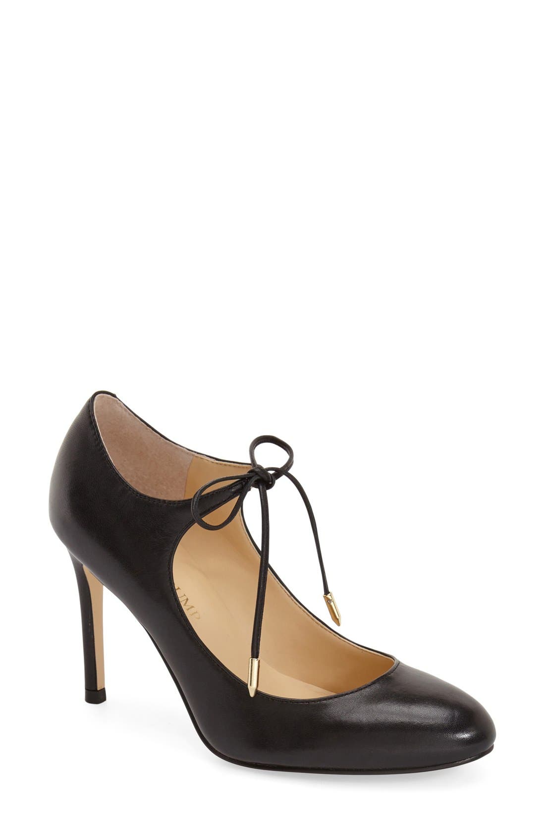 'Jeanne' Mary Jane Pump, Main, color, BLACK LEATHER