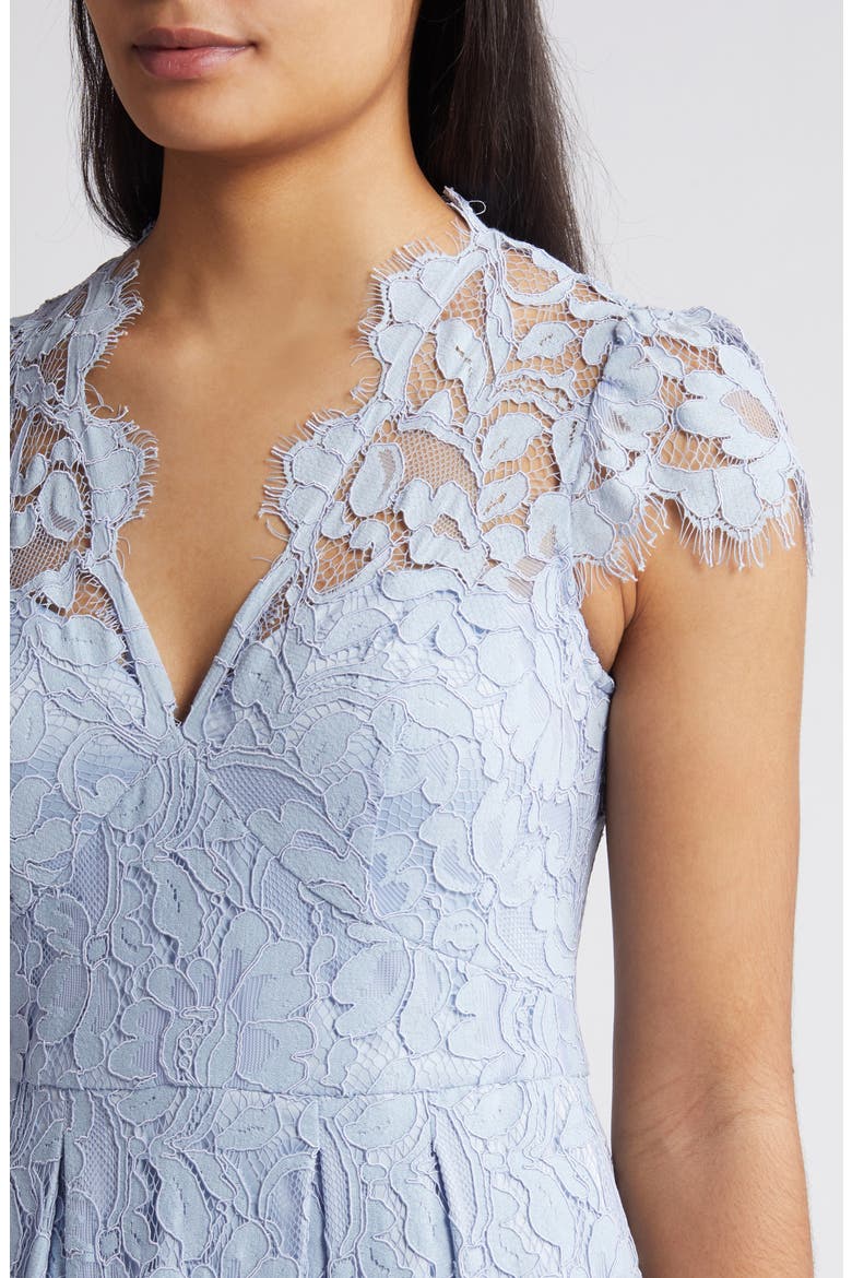 Lace Fit & Flare Cocktail Dress, Alternate, color, PERIWINKLE