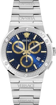 Versace Greca Logo Chronograph Bracelet Watch, 40mm