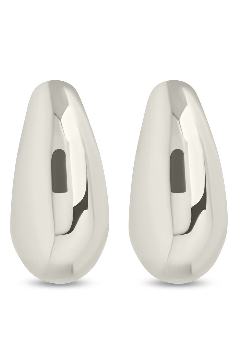 Sterling Forever Jolene Bubble Huggie Hoop Earrings, Alternate, color, Silver