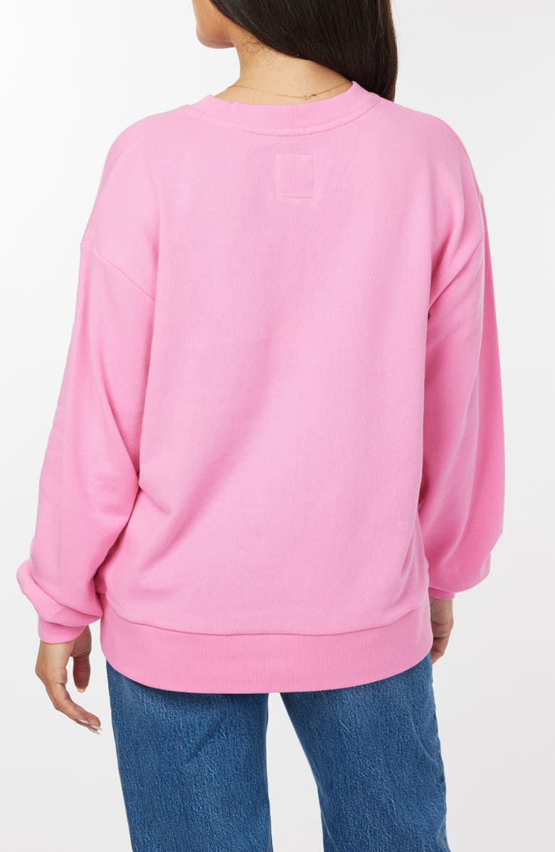 C & C California Millie Beach Terry Sweatshirt, Alternate, color, Sacket Pink Graphic