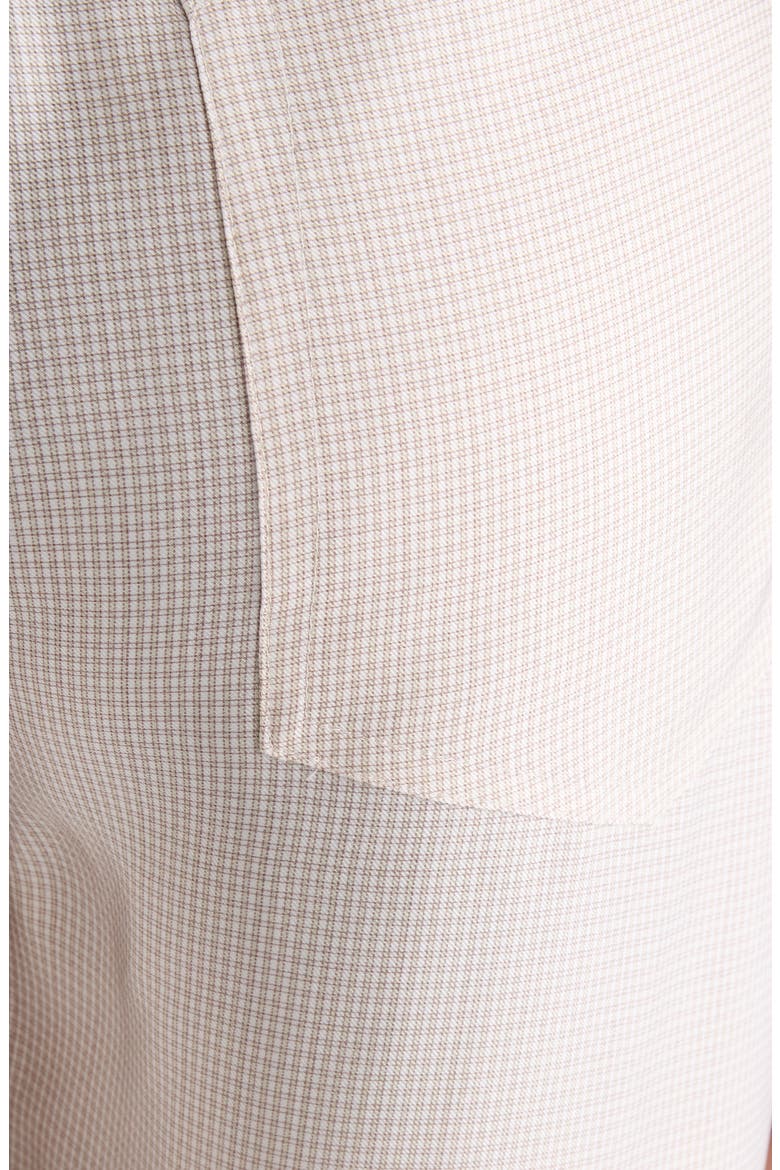 Casual Check Cupro Trousers, Alternate, color, BEIGE MULTI