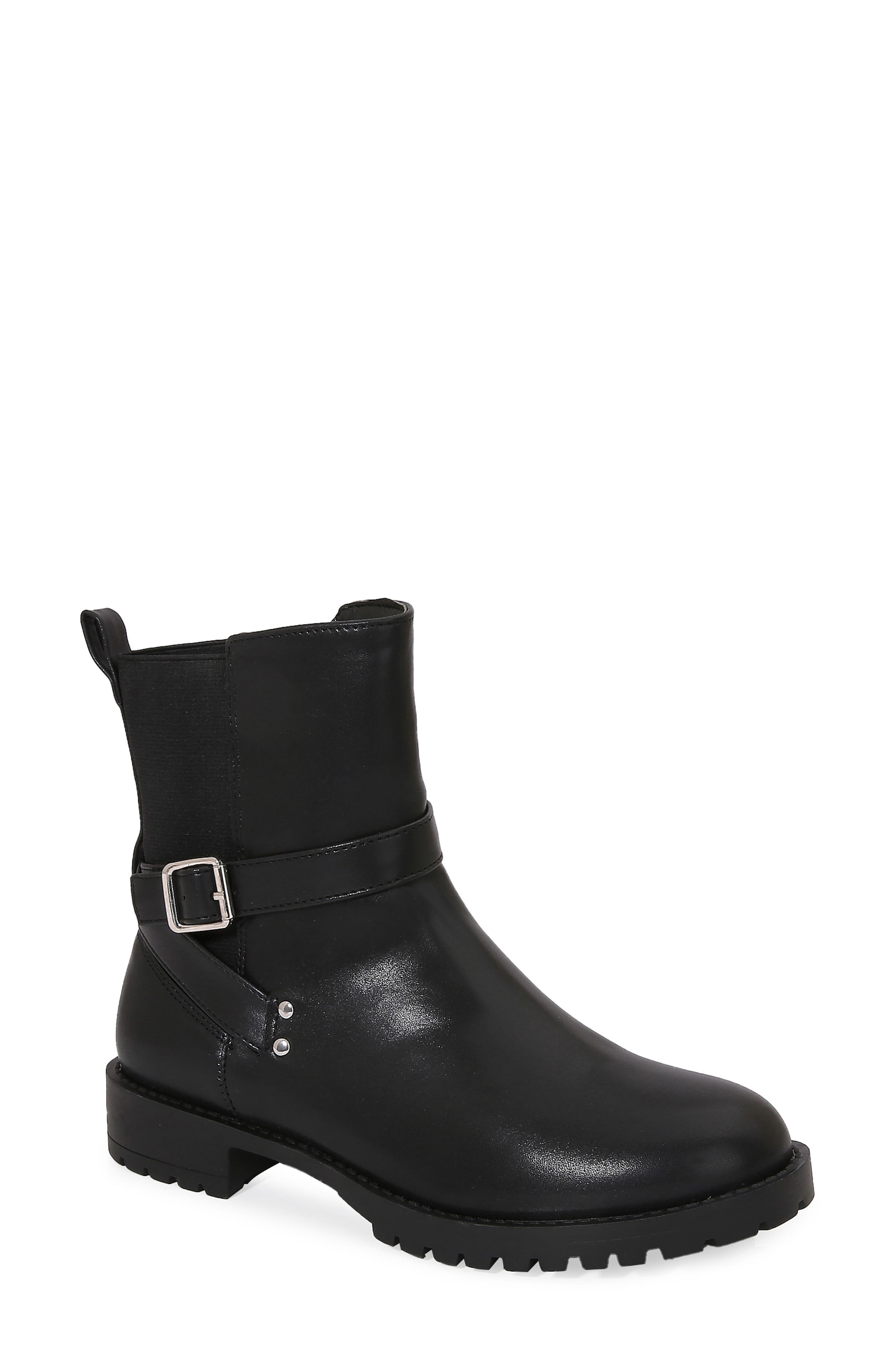 BERNESS Lug Sole Bootie, Main, color, Black