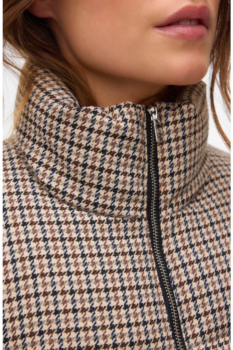 Lyon Short Houndstooth Puffer Jacket, Alternate, color, EMPERADOR
