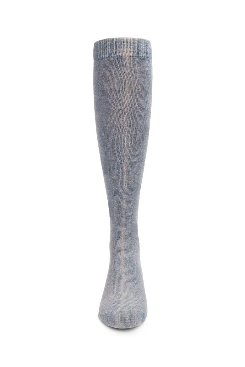 Acid Wash Knee High Socks, Alternate, color, Blue