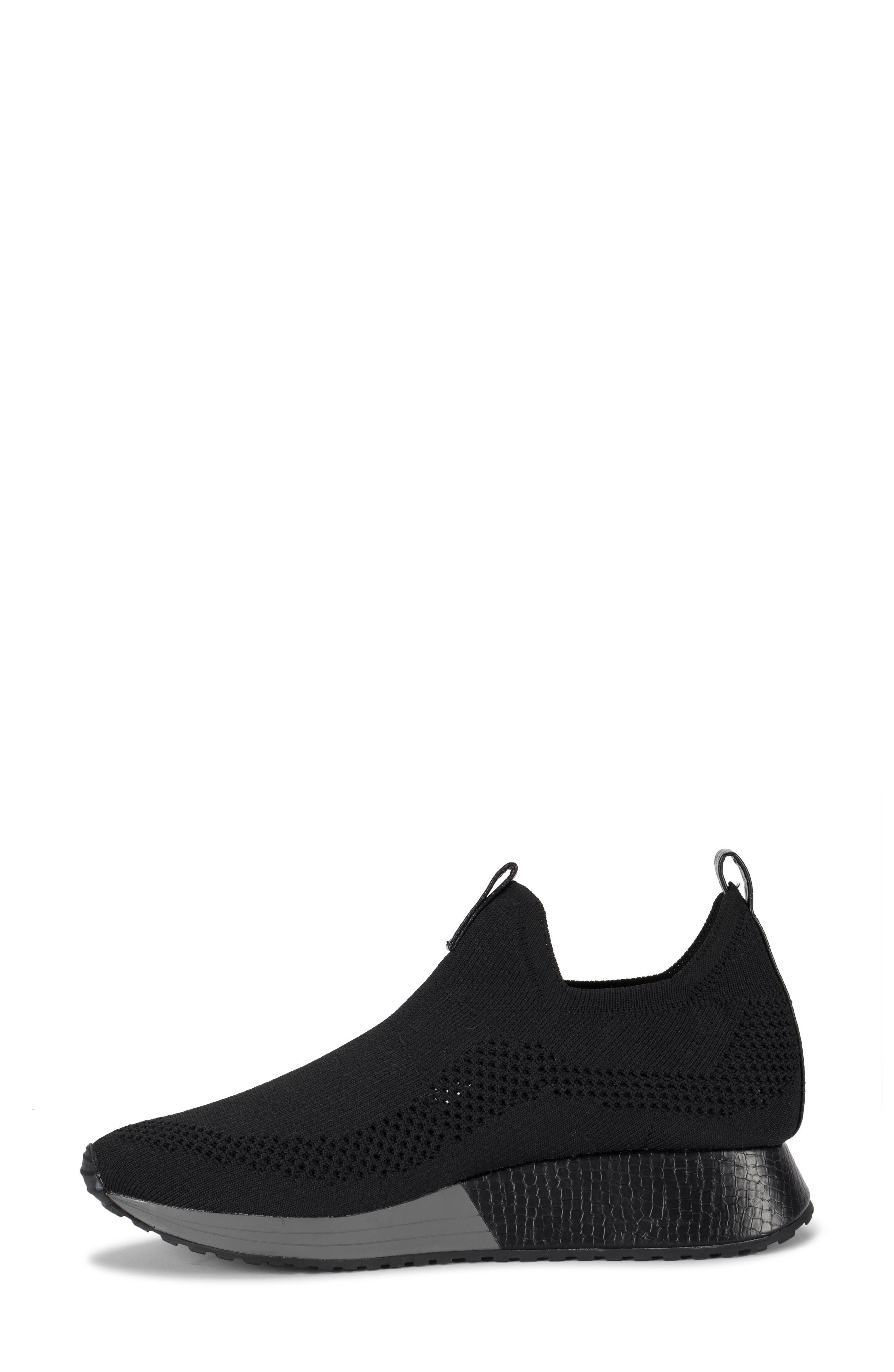 BARETRAPS Pringer Knit Slip-On Sneaker, Alternate, color, Black