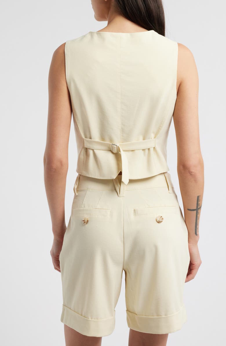 Wit & Wisdom Button Front Vest, Alternate, color, Frosty Lemon