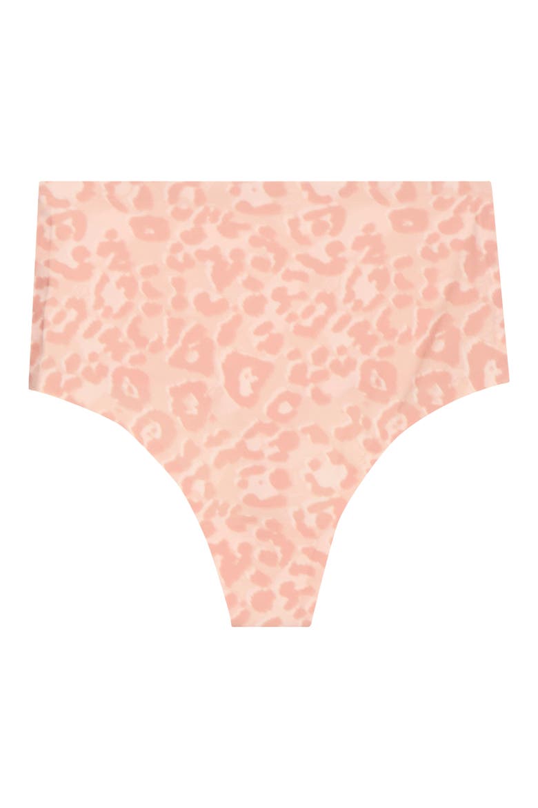 Softstretch High Waist Thong, Alternate, color, LEO BLUSH