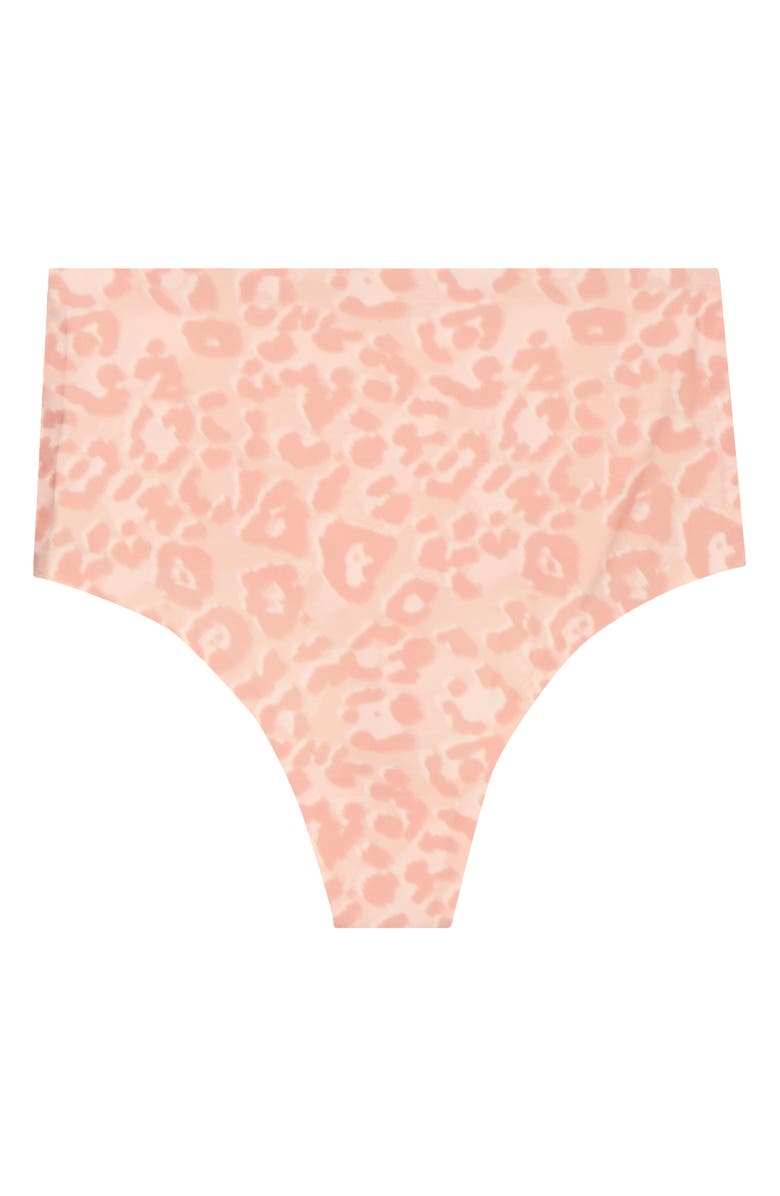 Chantelle Lingerie Softstretch High Waist Thong, Alternate, color, Leo Blush