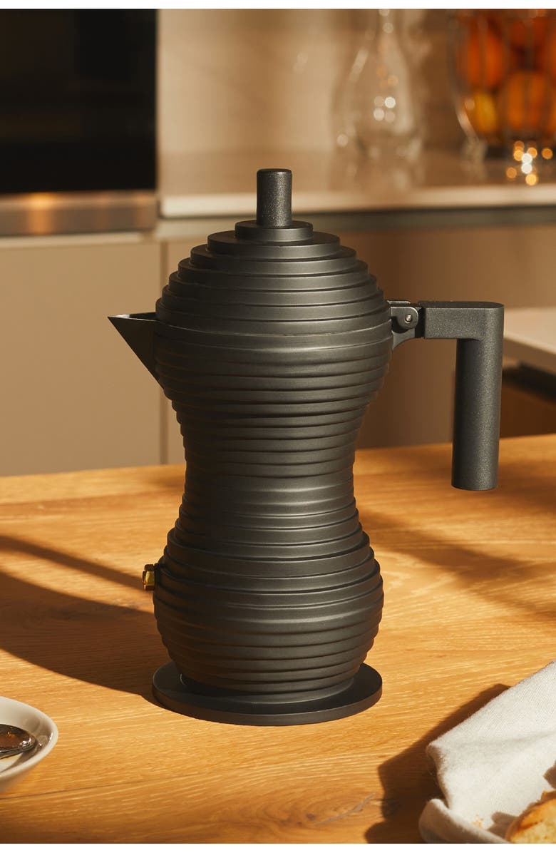 ALESSI Pulcina 1-Cup Espresso Coffee Maker, Alternate, color, Black Matte