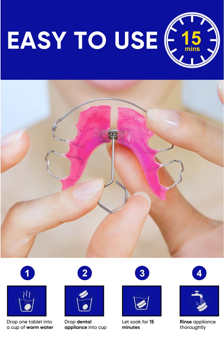 MySmile Denture Cleaning Tablets, Alternate, color, Mint Blue