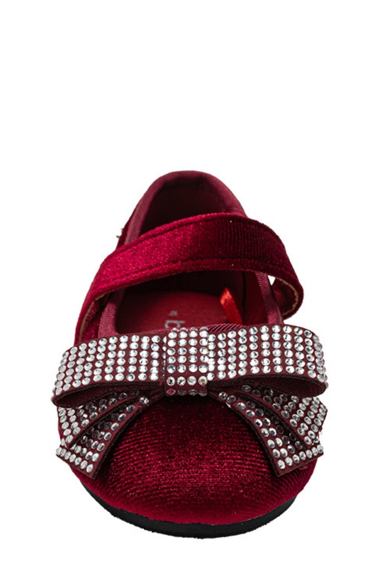 Kids' Embellished Bow Mary Jane Flat, Alternate, color, RED