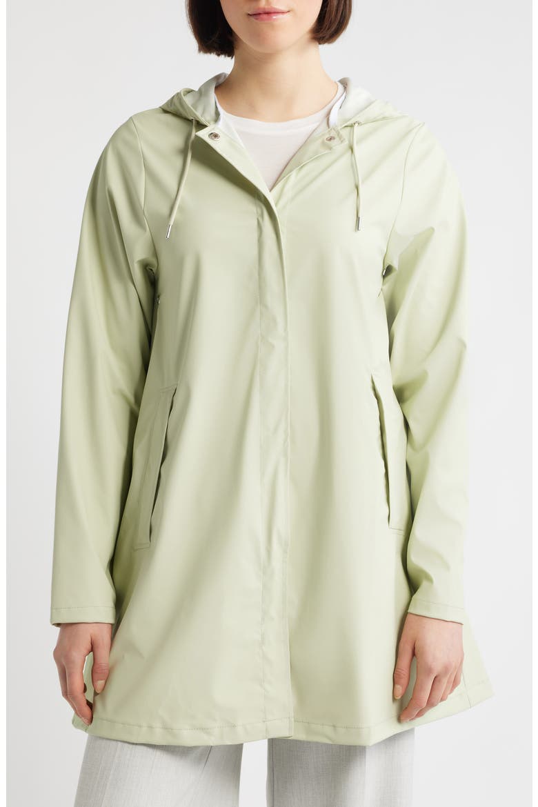 Waterproof A-Line Rain Jacket, Main, color, DAZE
