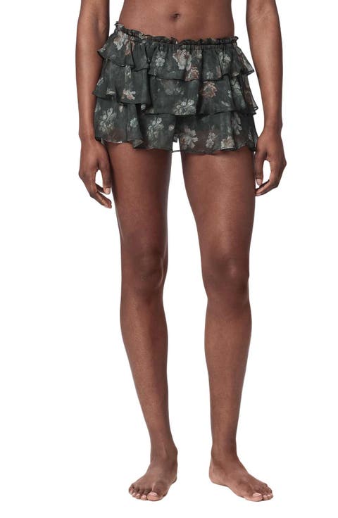 Ruffle Silk Skort