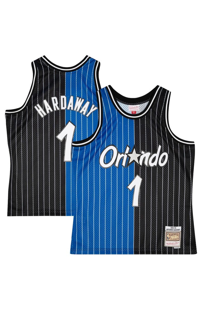 Mitchell & Ness Men's Mitchell & Ness Penny Hardaway Blue/Black Orlando Magic Hardwood Classics 1994/95 Split Swingman Jersey, Alternate, color, Blue