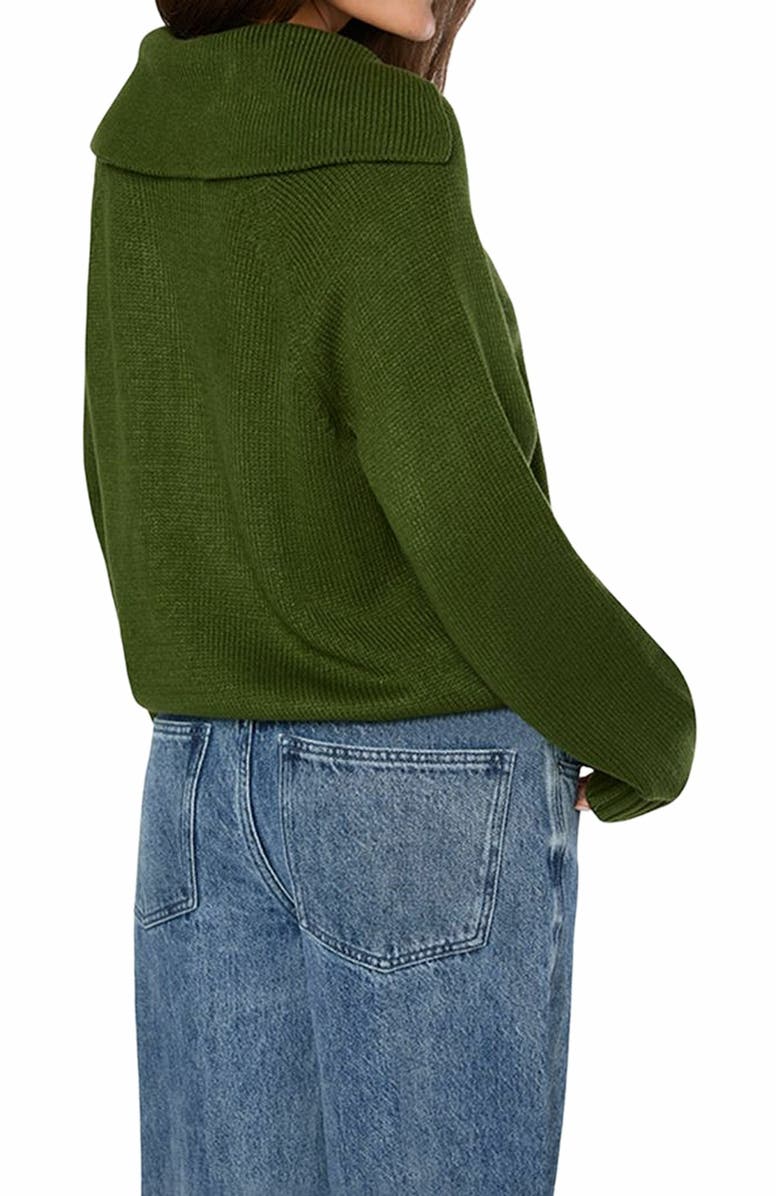 WeWoreWhat Collar V Neck Sweater, Alternate, color, 