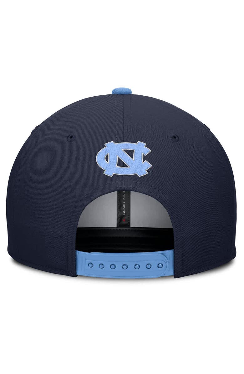 Jordan Brand Men's Jordan Brand Navy/Carolina Blue North Carolina Tar Heels 2025 Sideline Campus Pro Local Snapback Hat, Alternate, color, Navy