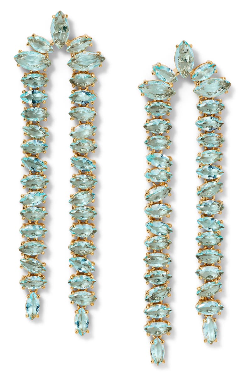 Nadri Palm Springs Double Drop Earrings, Main, color, Gold