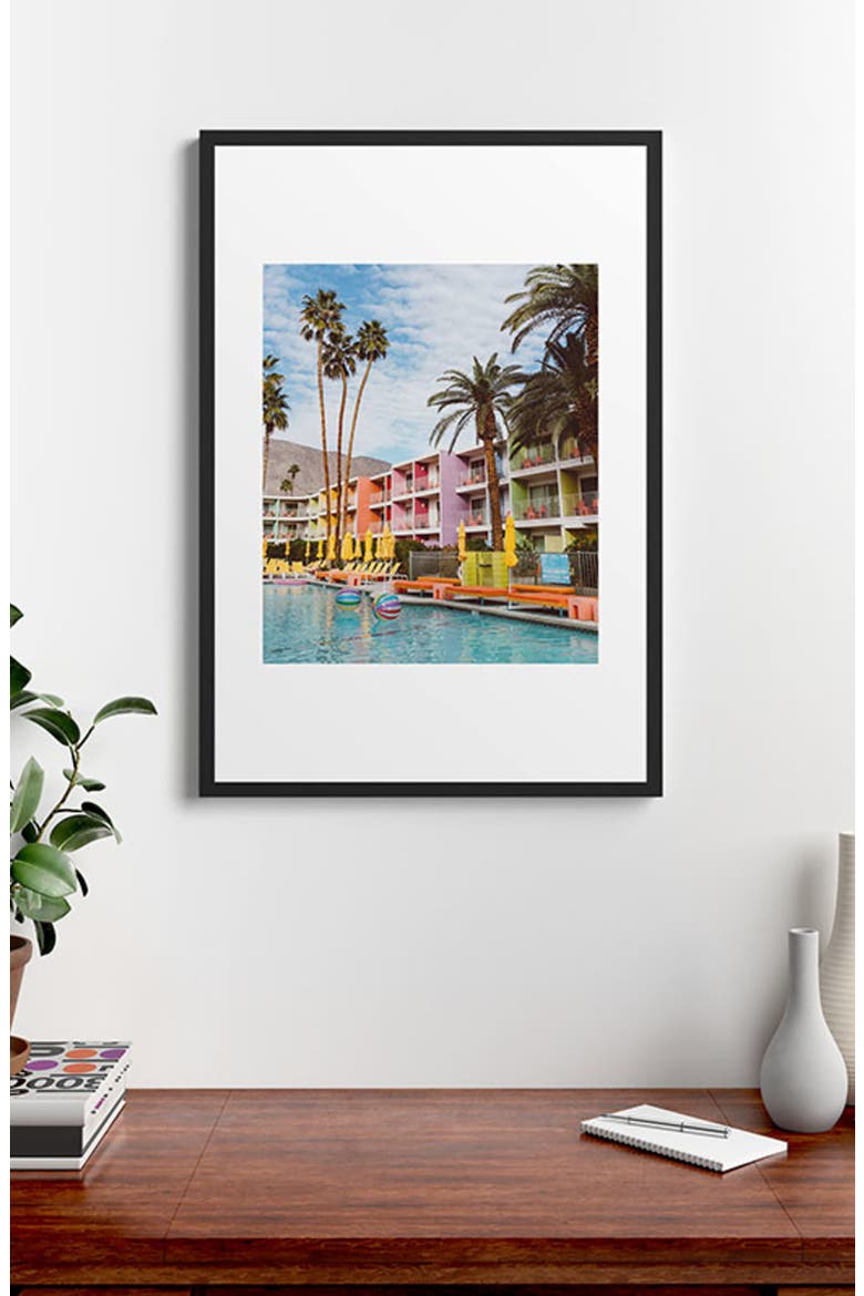 Palm Springs Pool Day VII Framed Art Print, Alternate, color, BLUE