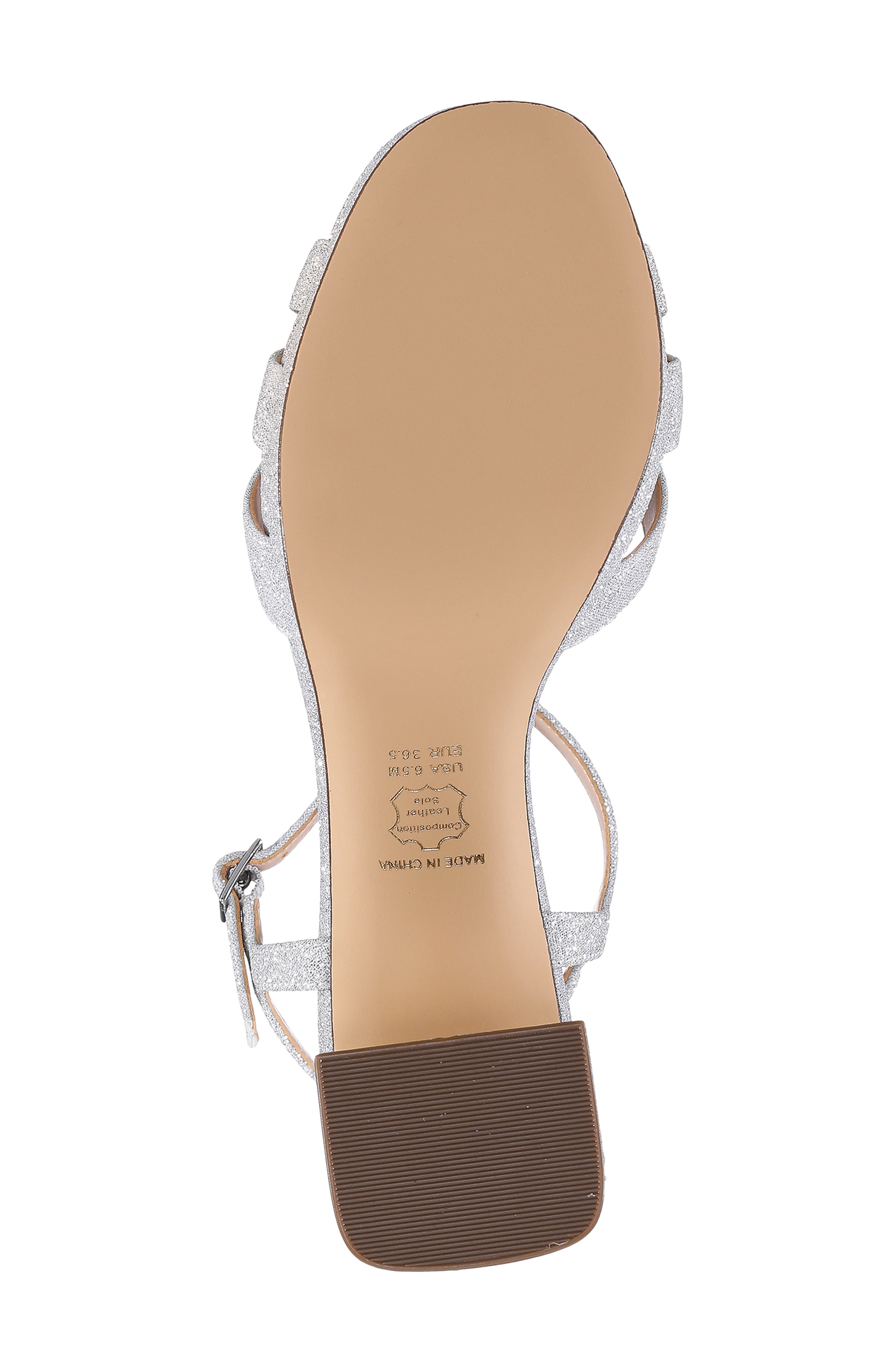 Bevlyn Block Heel Sandal, Alternate, color, SILVER