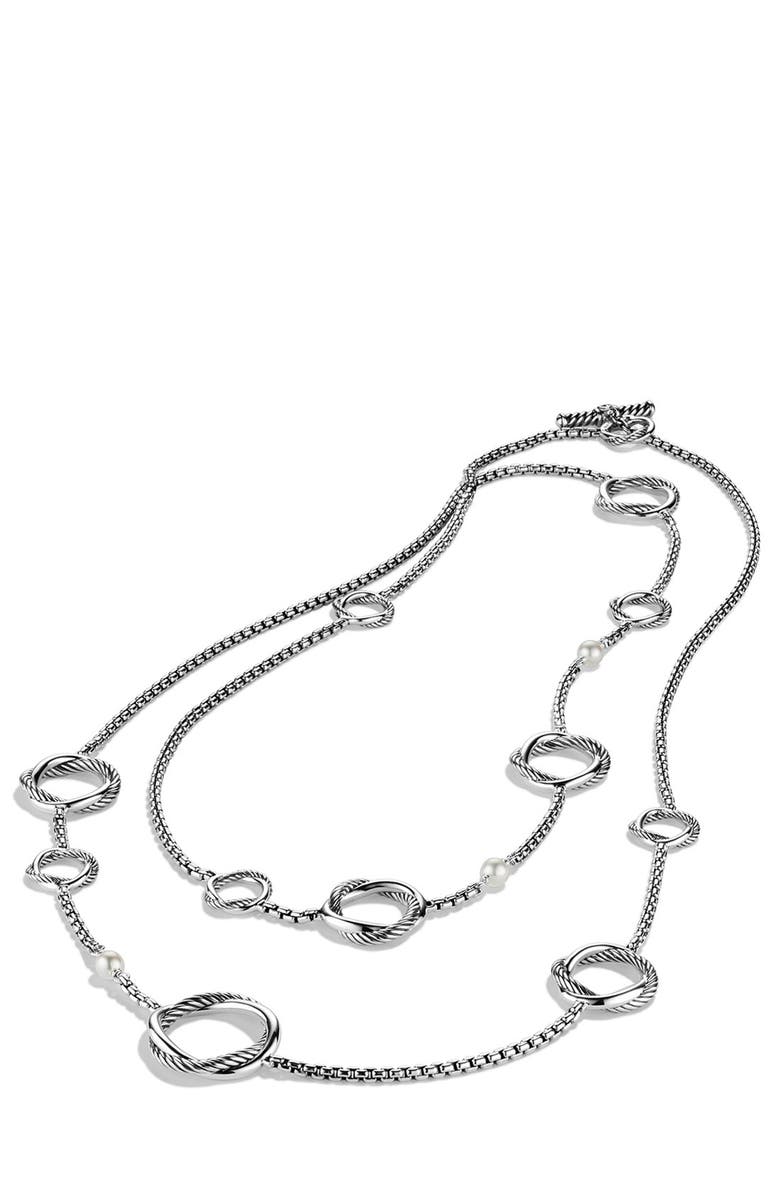 David Yurman Infinity Necklace with Pearls, Alternate, color,