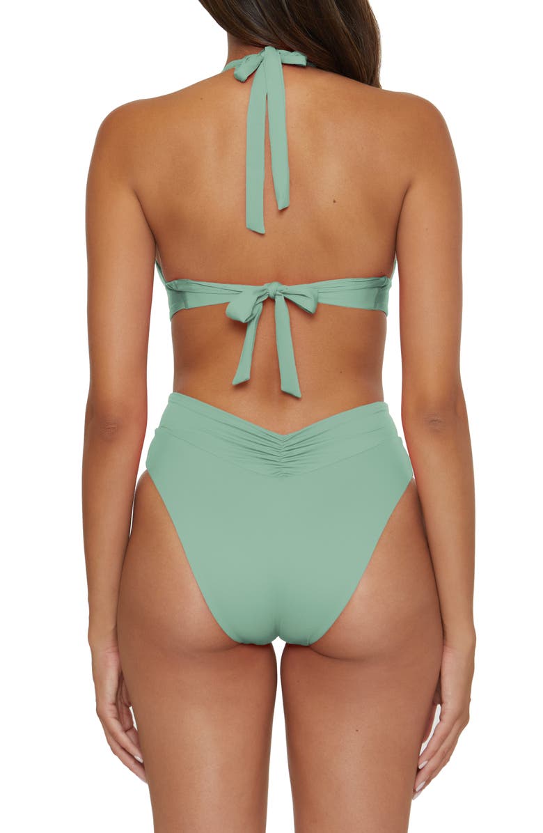 Becca Color Code High Waist Bikini Bottoms, Alternate, color, Mineral