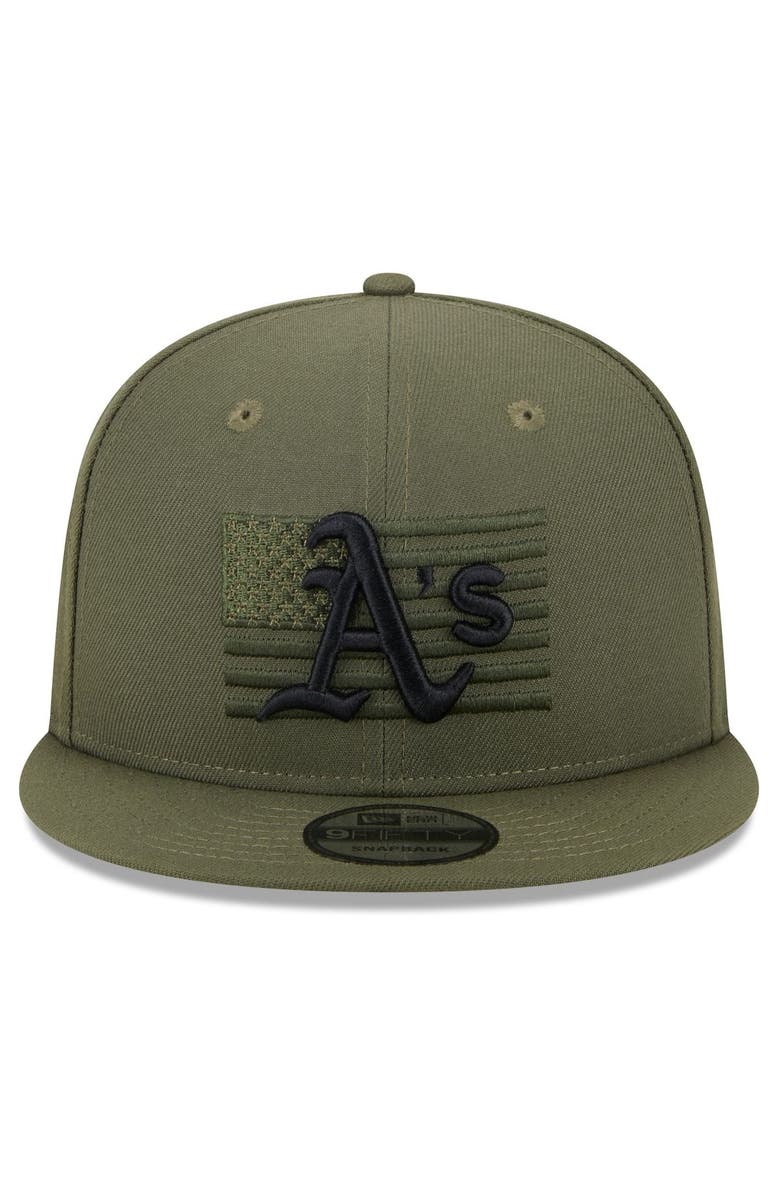 New Era Men's New Era  Green Oakland Athletics 2023 Armed Forces Day 9FIFTY Snapback Adjustable Hat, Alternate, color, 
