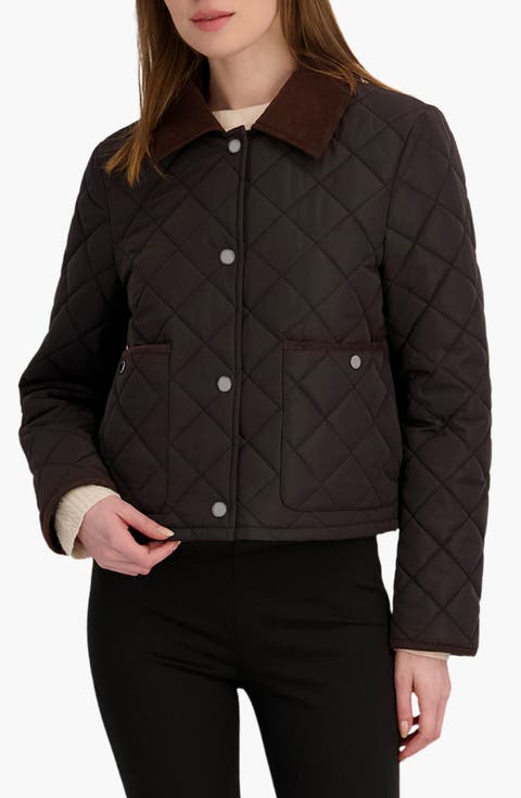 Haly Corduroy Collar Quilted Jacket